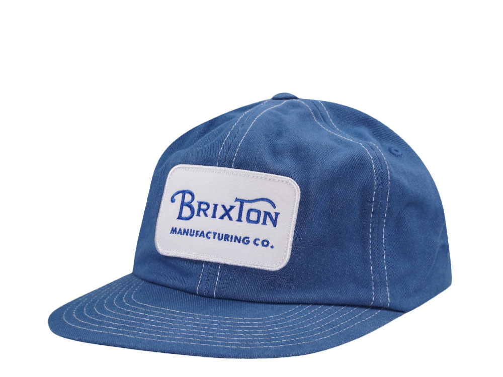 Brixton Manufacturing Co Blue Snapback Cap | TOPPERZSTORE.COM