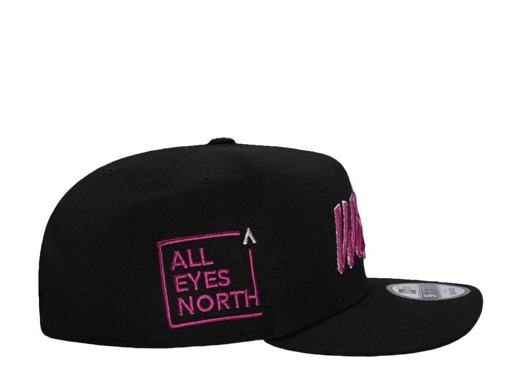 New Era Minnesota Timberwolves Black Metallic Edition A Frame 9Fifty Snapback Hat