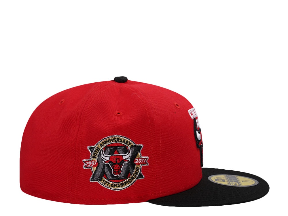 New Era Chicago Bulls 20th Anniversary Red Two Tone Edition 59Fifty Fitted Hat