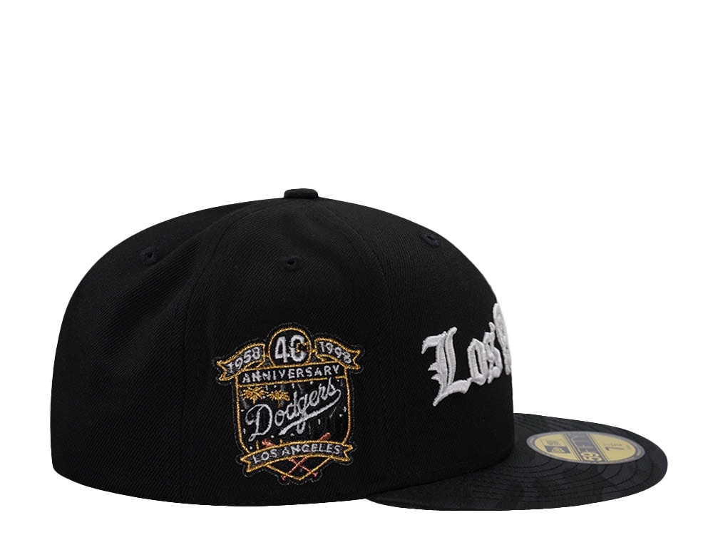 New Era Los Angeles Dodgers 40th Anniversary Black Two Tone Edition 59Fifty Fitted Hat