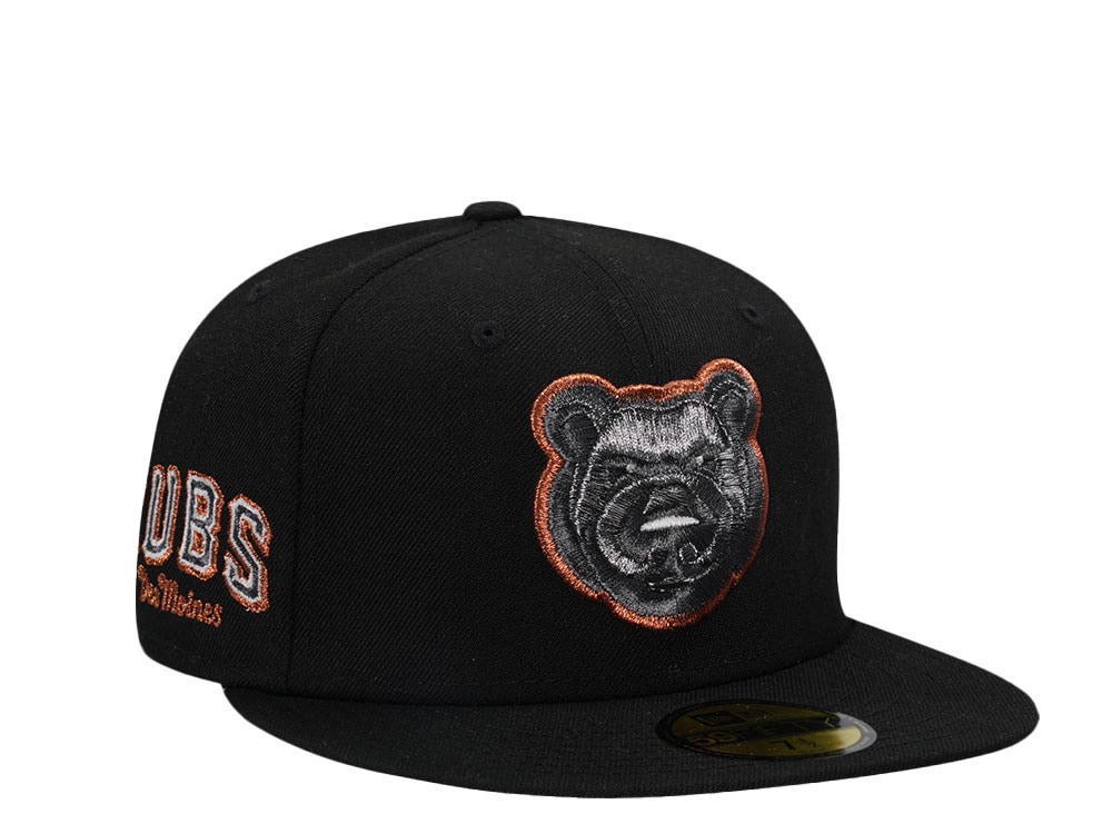 New Era Iowa Cubs Black Metallic Copper Prime Edition 59Fifty Fitted Hat