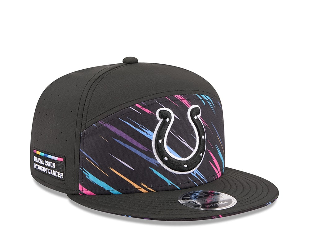 New Era Indianapolis Colts Crucial Catch 2026 Black Edition 9Fifty Split Panel Snapback Hat