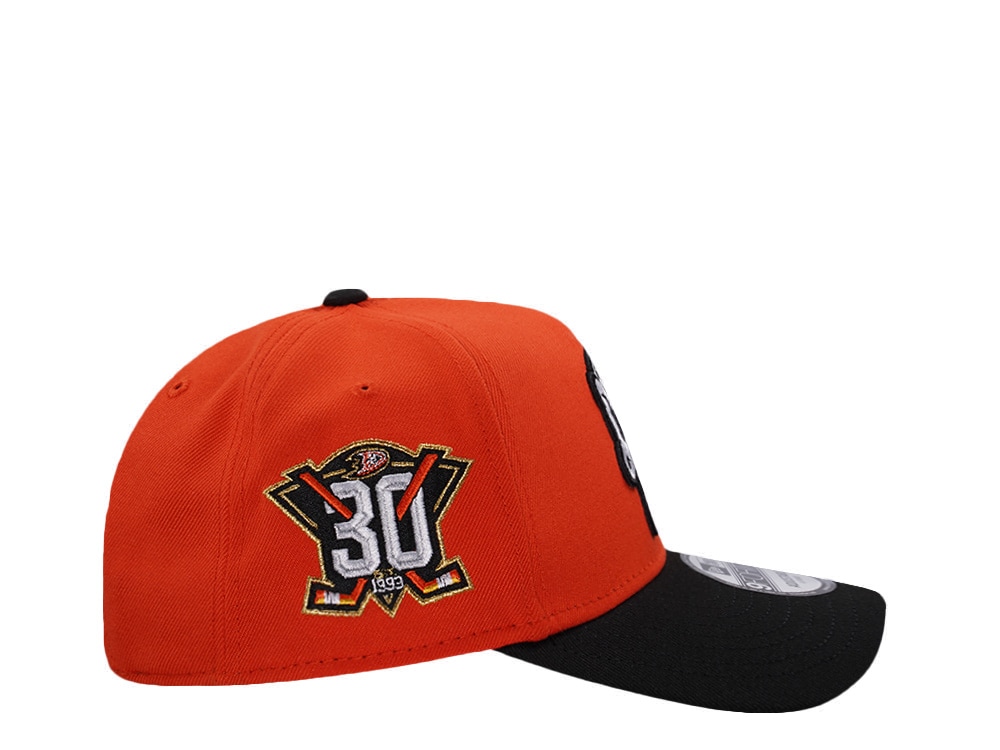 New Era Anaheim Ducks 30th Anniversary Orange Two Tone Edition 9Forty A Frame Snapback Hat