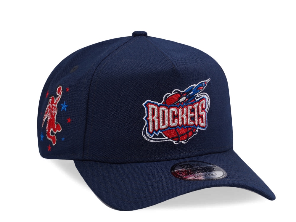 New Era Houston Rockets Ocean Blue Prime Edition 9Forty A Frame Snapback Hat