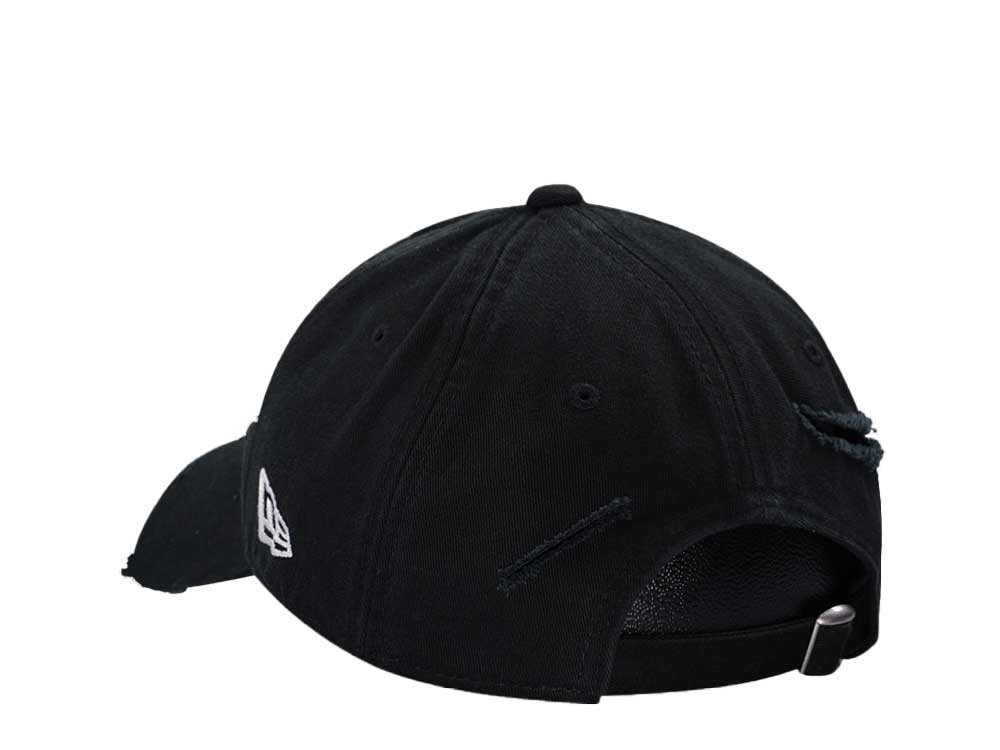 New Era Chicago White Sox Black Washed Distress 9Twenty Strapback