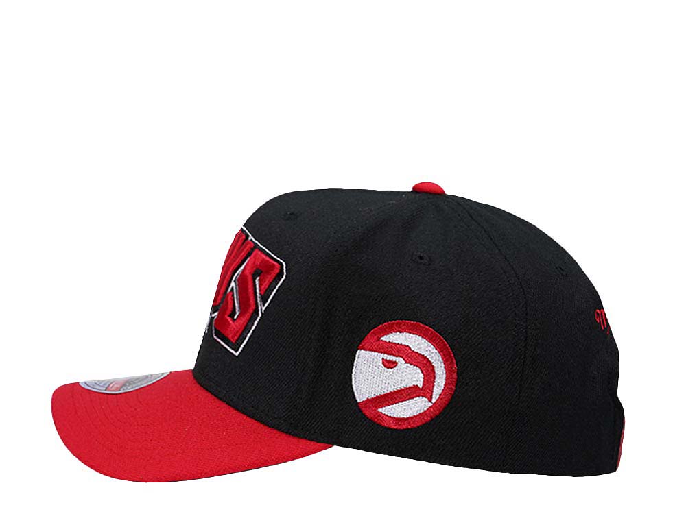 Mitchell & Ness Atlanta Hawks Shredder Stretch Hardwood Classic Red Flex Snapback Hat