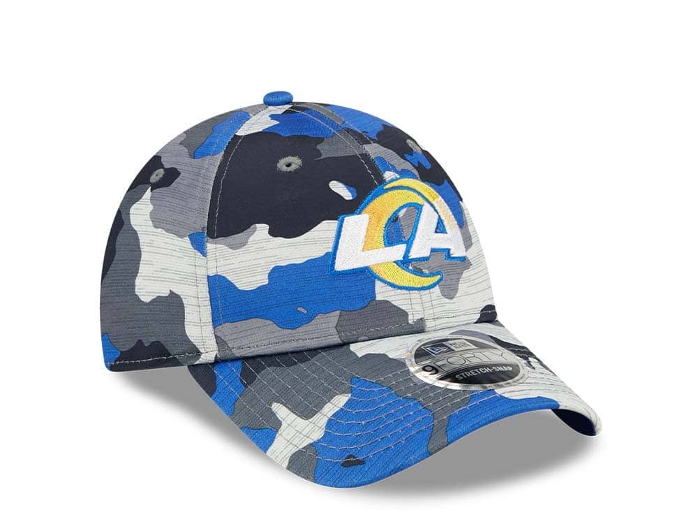 New Era Los Angeles Rams NFL Training Camp 22 Camo 9Forty Stretch Snapback Hat