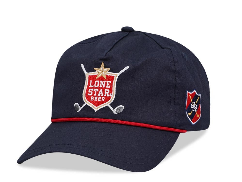 American Needle Lone Star Lightweight Rope Navy Vintage Casual Snapback Hat