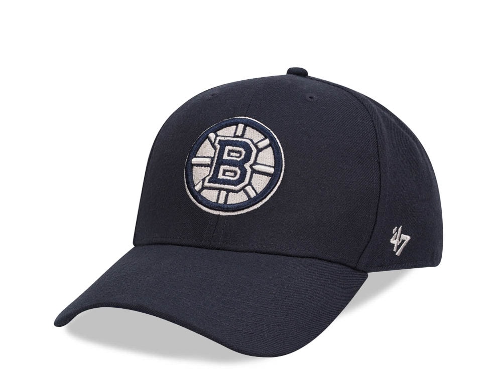47Brand Boston Bruins Navy MVP Snapback Hat