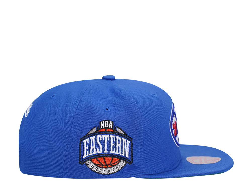 Mitchell & Ness Philadelphia 76ers Conference Patch Blue Snapback Hat