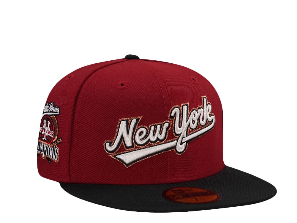 New Era New York Mets World Series 1986 Red Two Tone Edition 59Fifty Fitted Hat