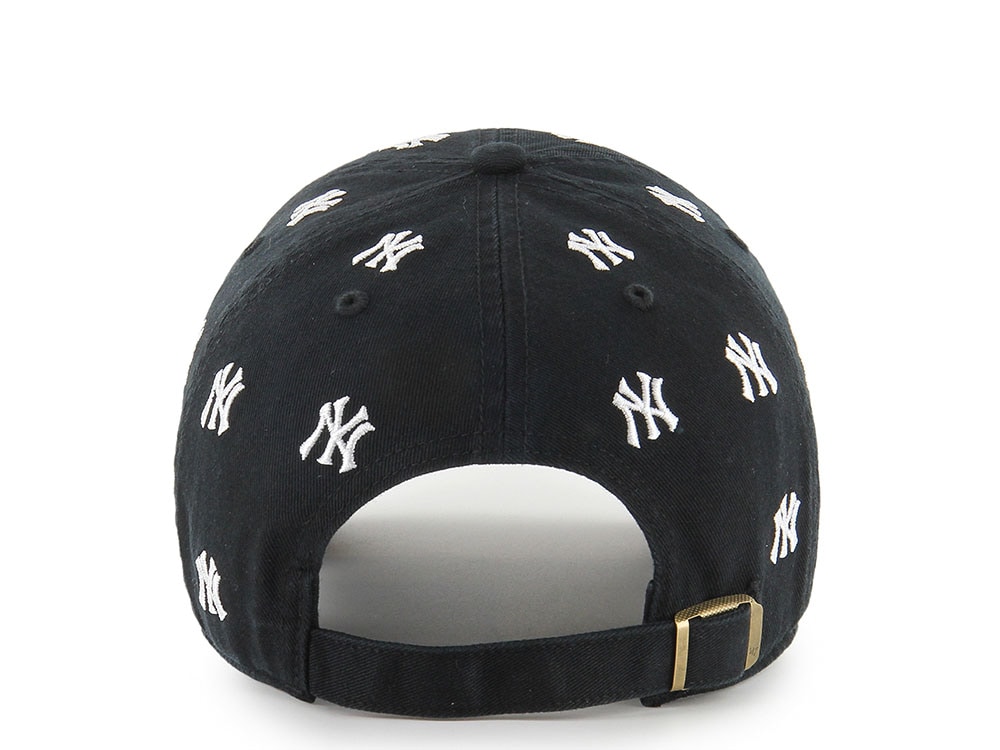 47Brand New York Yankees Black Confetti Edition Clean Up Strapback Hat