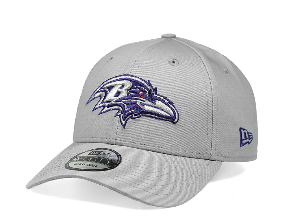 New Era Baltimore Ravens Gray Pop Edition 9Forty Strapback Hat