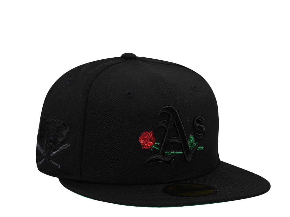 New Era Oakland Athletics Blackout Rose Edition 59Fifty Fitted Hat