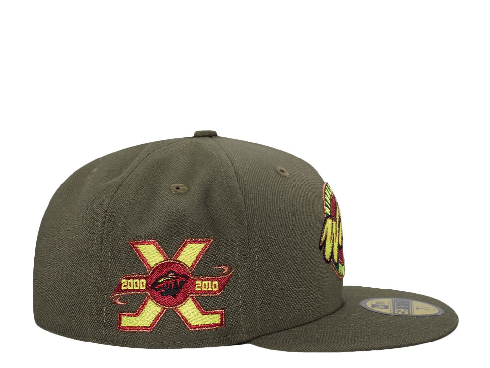 New Era Minnesota Wild 10th Anniversary Olive Prime Edition 59Fifty Fitted Hat