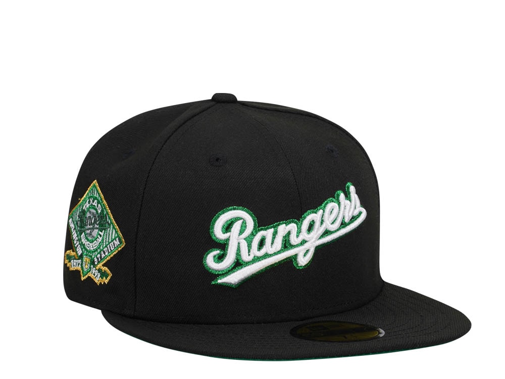 New Era Texas Rangers Arlington Stadium Black Dome Metallic Edition 59Fifty Fitted Hat