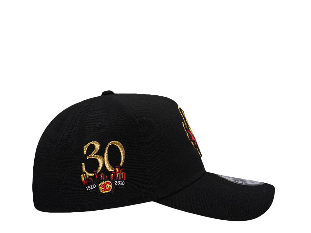 New Era Calgary Flames 30th Anniversary Black Prime Edition 9Forty A Frame Snapback Hat