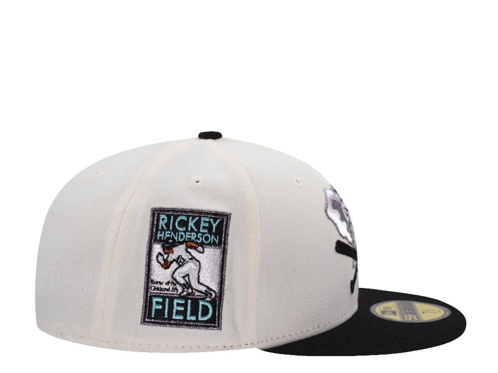 New Era Oakland Athletics Rickey Henderson Chrome Two Tone Edition 59Fifty Fitted Hat