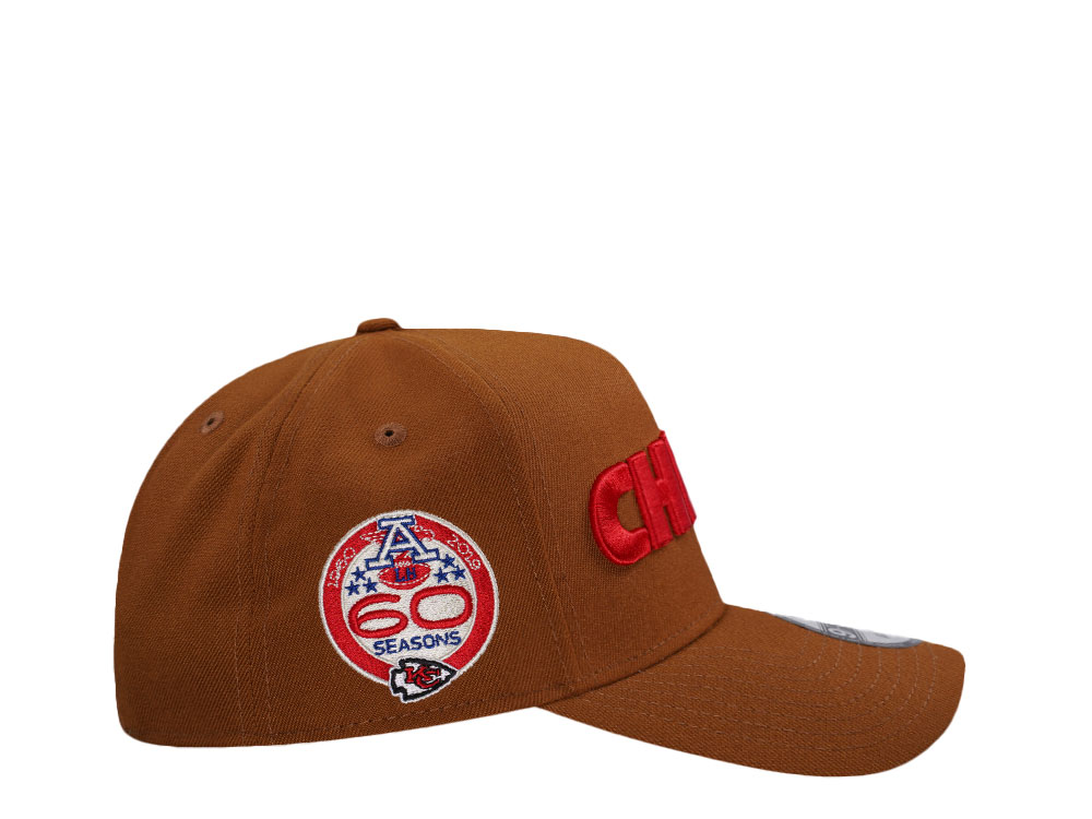 New Era Kansas City Chiefs 60th Anniversary Bourbon Prime Edition 9Forty A Frame Snapback Hat