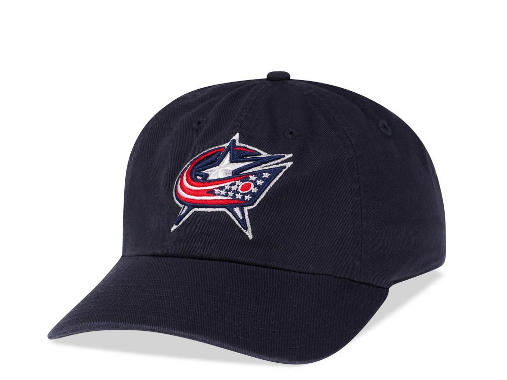 '47 Columbus Blue Jackets Clean Up Adjustable Camo Hat - Team Color Logo, One Size Fits Most