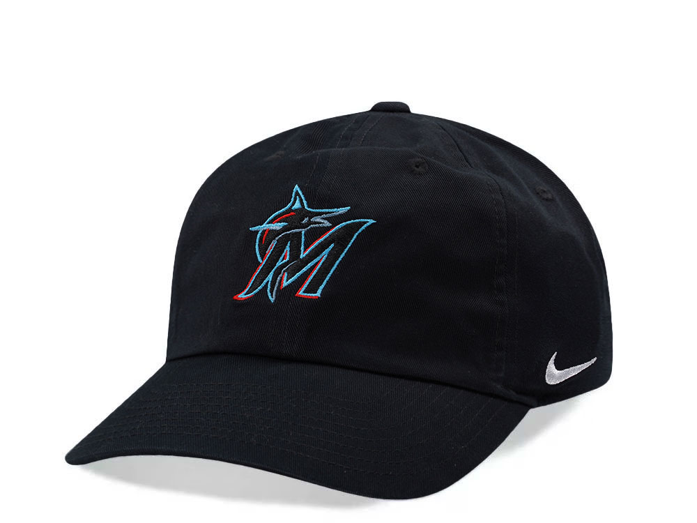 Nike Miami Marlins Club Black Edition Strapback Hat