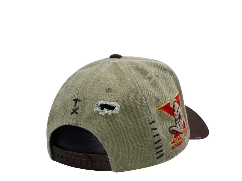 New Era Anaheim Ducks 10th Anniversary Washed Canvas Rifle Green Two Tone Edition 9Forty A Frame Snapback Hat