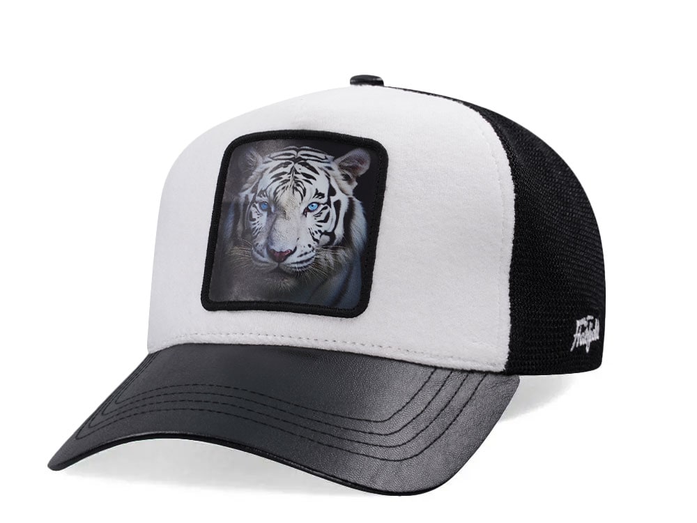 Hatfield White Tiger Black White Trucker Snapback Hat