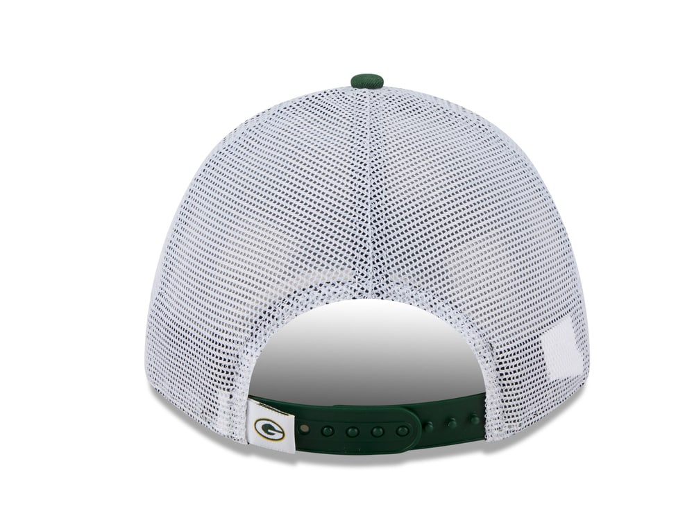 New Era Green Bay Packers Official Team Color Edition 9Forty M Crown A Frame Trucker Snapback Hat