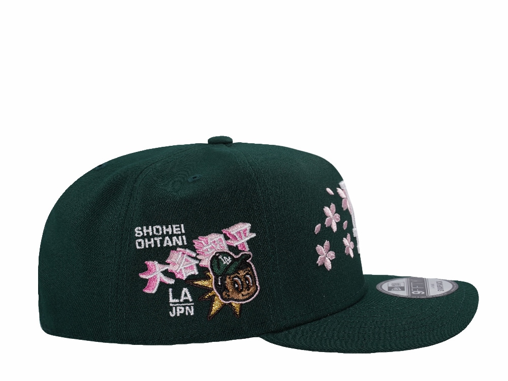 New Era Los Angeles Dodgers Ohtani Sakura Dark Green Edition 9Fifty A Frame Snapback Hat