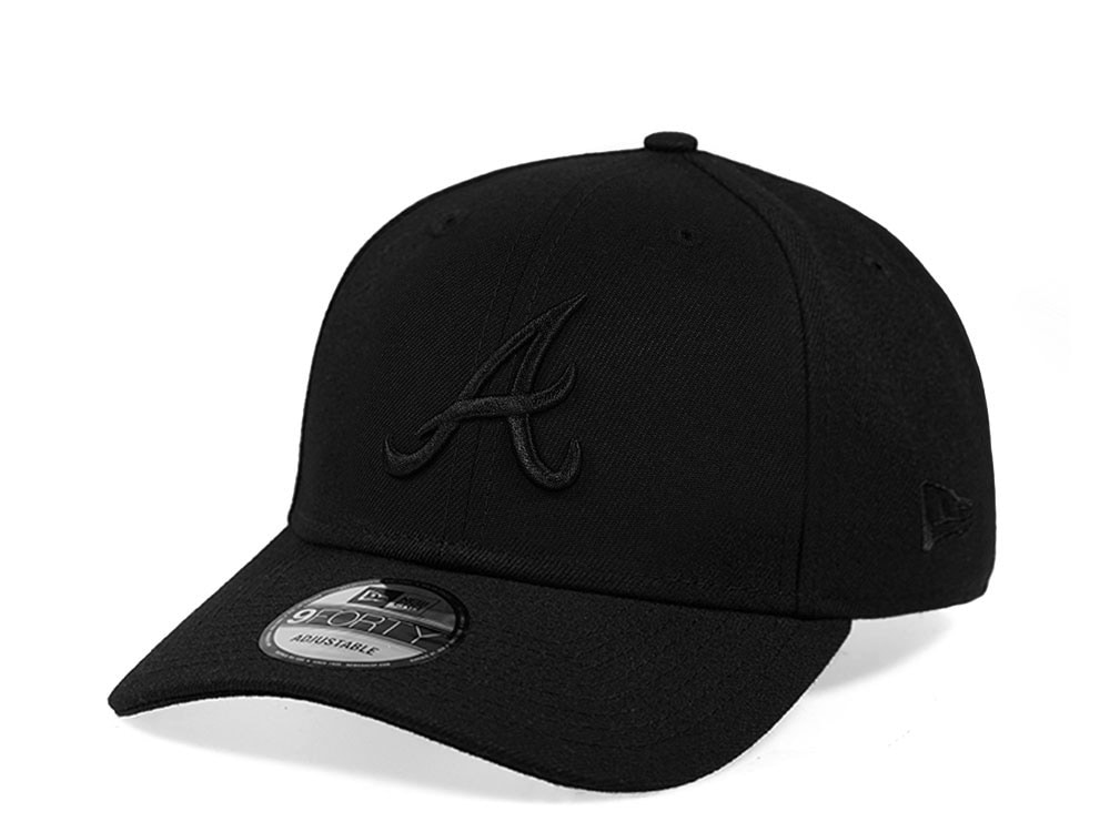 New Era Atlanta Braves Black on Black Edition 9Forty Snapback Hat