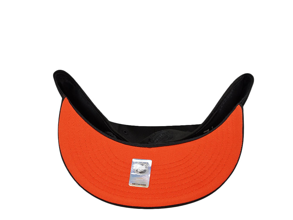 New Era Anaheim Ducks 30th Anniversary Blackout Orange Laser Prime Edition 59Fifty Fitted Hat