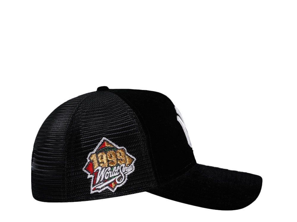 New Era New York Yankees World Series 1999 Black Velvet Trucker Edition 9Forty A Frame Snapback Hat