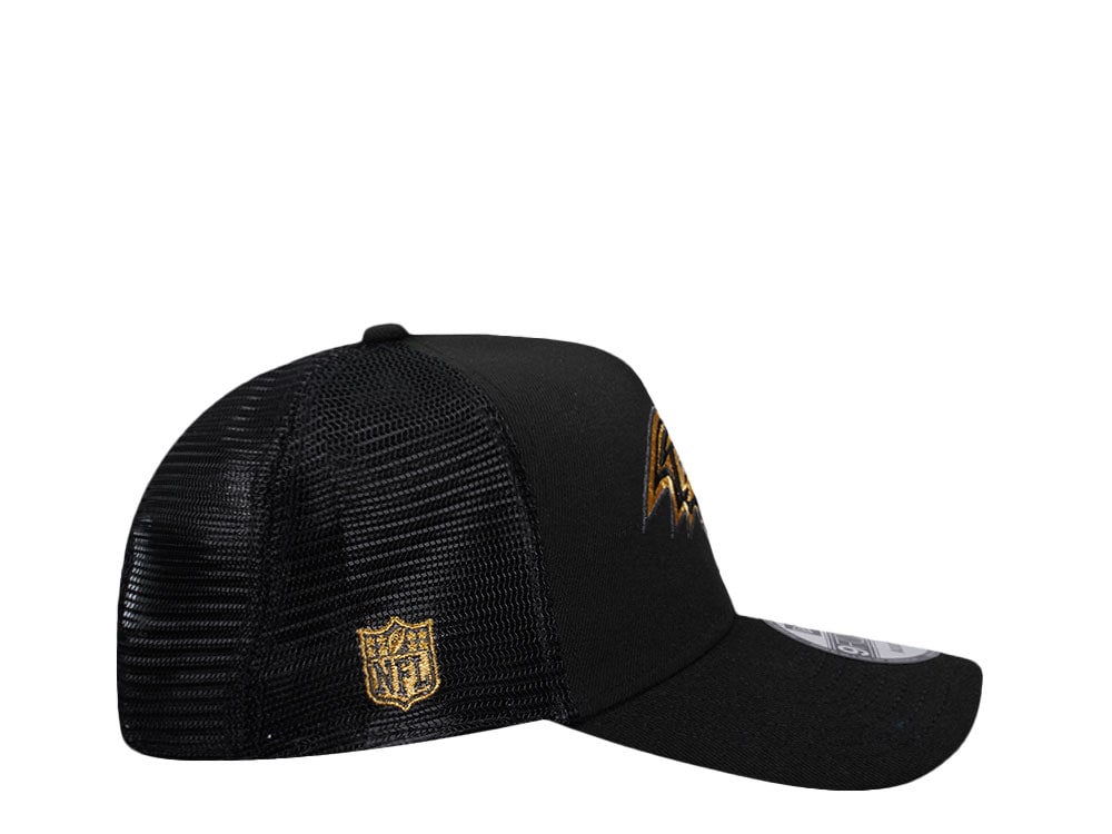 New Era Baltimore Ravens Black and Gold Classic Edition Trucker A Frame 9Forty Hat