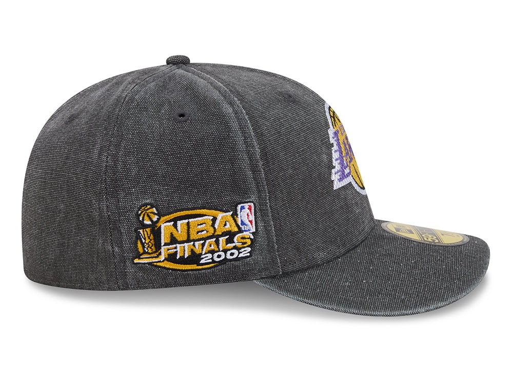 New Era Los Angeles Lakers NBA Finals 2002 HWC Charcoal Edition 59Fifty Fitted Hat