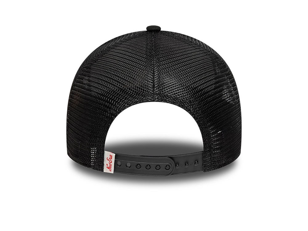 New Era Patch Distressed Black Prime Edition 9Forty A Frame Trucker Snapback Hat