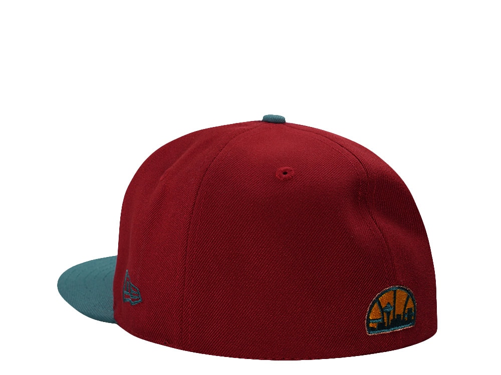 New Era Seattle Supersonics Maroon Two Tone Edition 59Fifty Fitted Hat