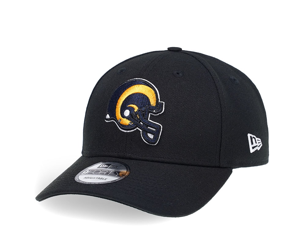 New Era Los Angeles Rams Curved Black Edition 9Forty Strapback Hat