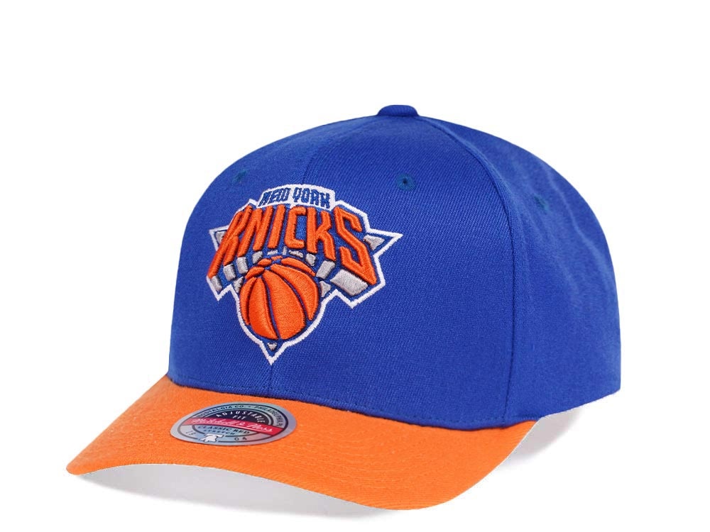 Mitchell & Ness New York Knicks Team Two Tone Red Line Solid Flex Snapback Hat