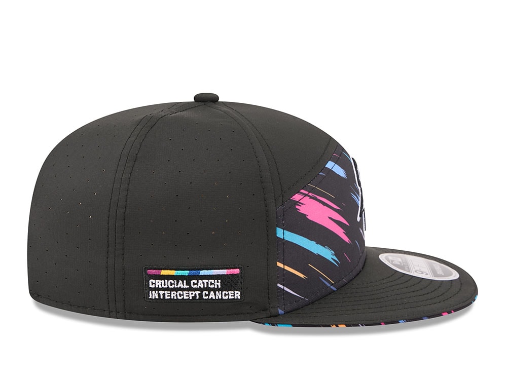 New Era Minnesota Vikings Crucial Catch 2026 Black Edition 9Fifty Split Panel Snapback Hat