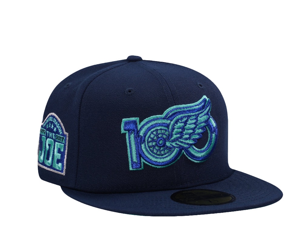 New Era Detroit Red Wings The Joe 100th Anniversary Ocean Blue Prime Edition 59Fifty Fitted Hat