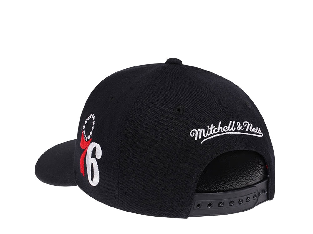 Mitchell & Ness Philadelphia 76Ers Team Ground Red Line Solid Flex Snapback Hat