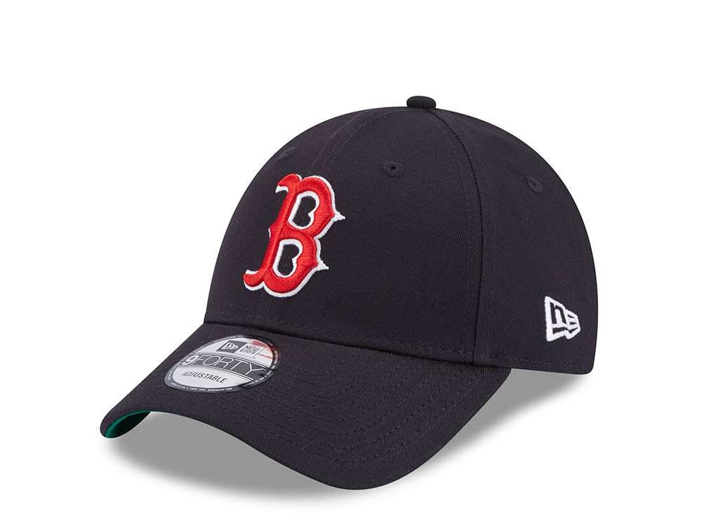 New Era Boston Red Sox Navy Throwback 9Forty Strapback Hat
