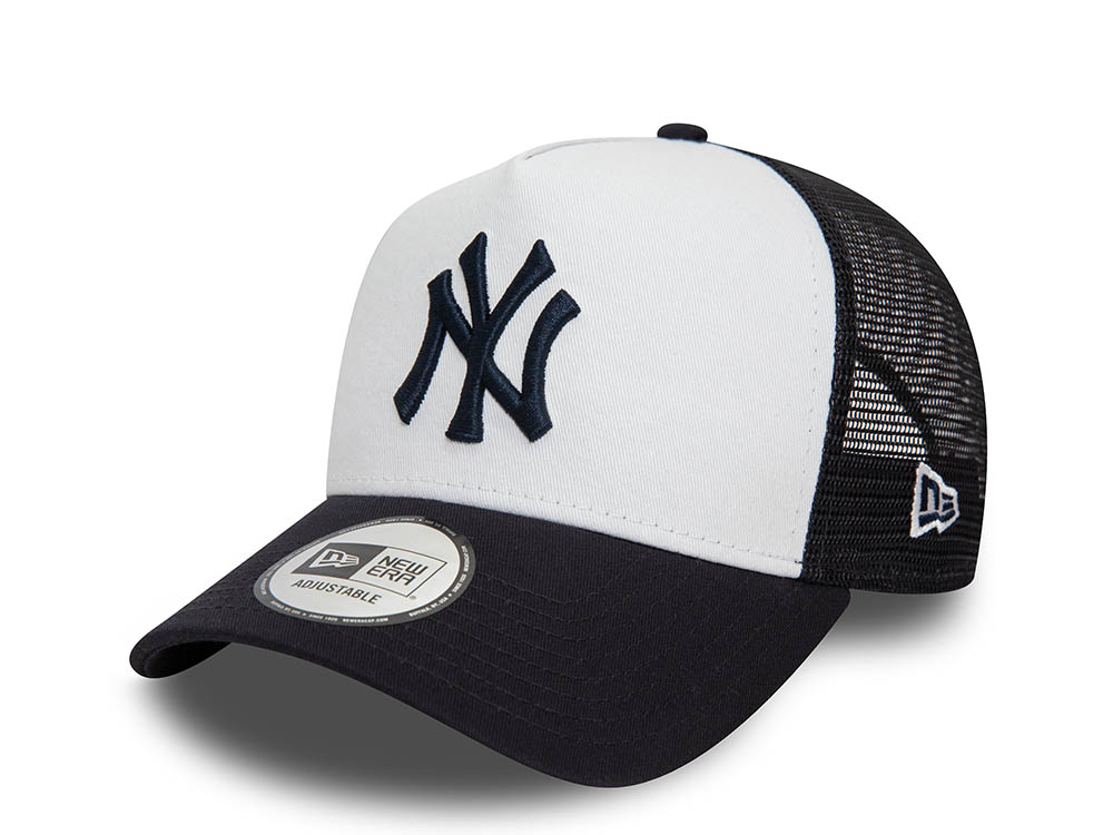 New Era New York Yankees Team Colour Block Navy 9Forty A Frame Trucker Snapback Hat