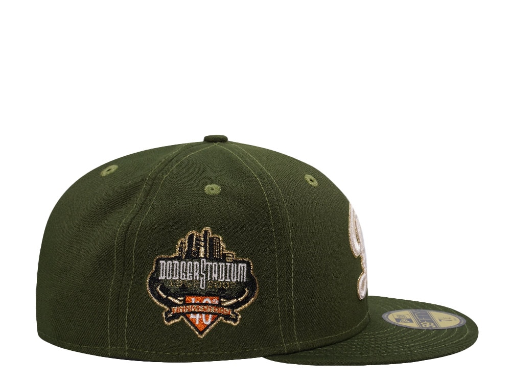 New Era Los Angeles Dodgers Stadium 40th Anniversary Olive Prime Edition 59Fifty Fitted Hat