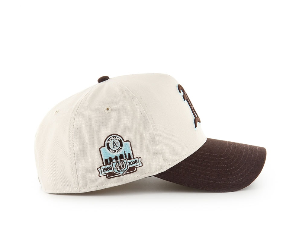 47Brand Oakland Athletics Cooperstown Bone Edition MVP Snapback Hat