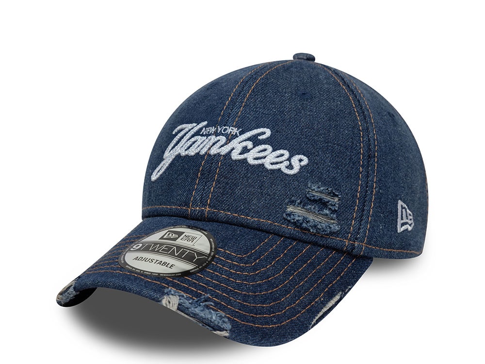 New Era New York Yankees Denim Distress Navy 9Twenty Strapback Hat