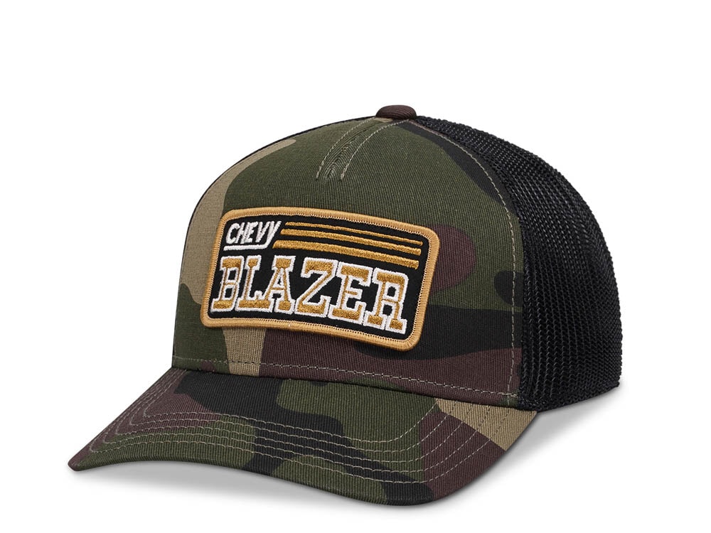 American Needle Chevy Twill Valin Patch Camo Trucker Snapback Hat