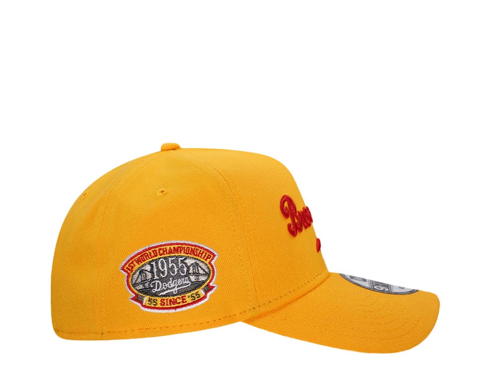 New Era Brooklyn Dodgers 1st World Championship Yellow Classic 9Forty A Frame Snapback Hat