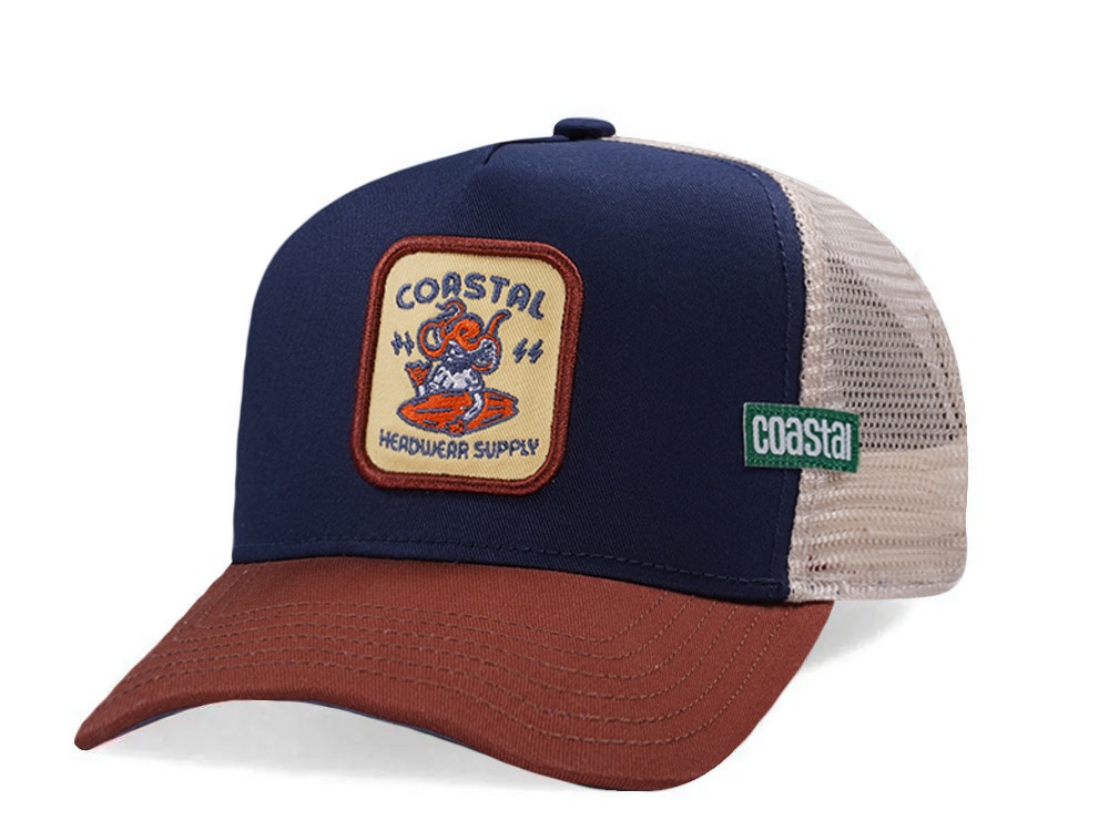 Djinns HFT Headwear Supply Navy Coastal Edition Trucker Snapback Hat