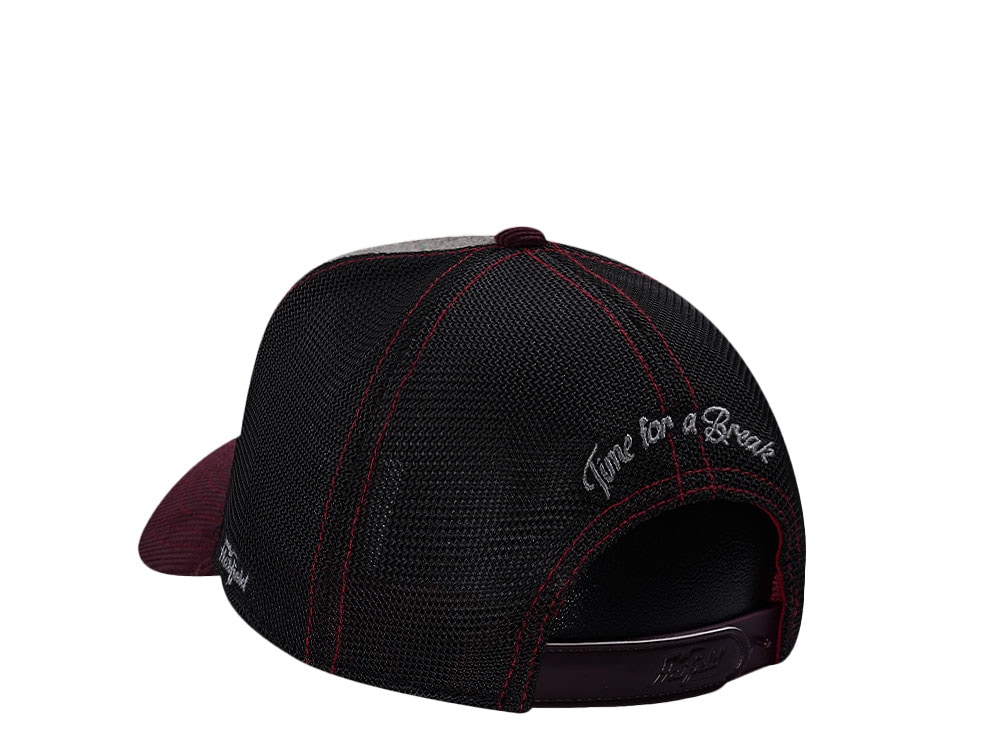 Hatfield Chocolate Beaver Burgundy Gray Trucker Snapback Hat
